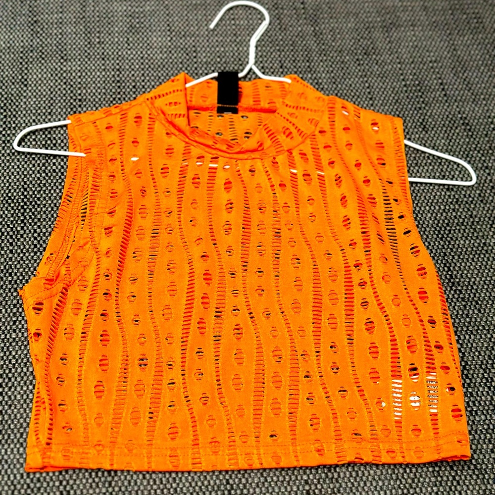 SHEIN Cut Out Stand Neck Tank Top